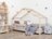 BENLEMI lastevoodi-maja LUCKY, 120x200 cm., Transparent oil, 7893/120X200-TRA 