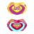 CANPOL BABIES silikoonist sümmeetriline lutt NEON LOVE, 0-6k, 2 tk, 22/652_pin 22/652_pin