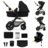 KINDERKRAFT universaalne jalutuskäru MOOV 2 4in1 AIR, pure black, KSMOOV02BLK4000 