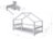 BENLEMI lastevoodi-maja LUCKY, 90x180 cm., White, 7893/90X180-BIL 