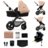 KINDERKRAFT universaalne jalutuskäru MOOV 2 4in1 AIR, sand beige, KSMOOV02BEG4000 