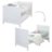 ROBA muudetav voodi koos madratsiga EASY SLEEP, 70x140 cm., White, 0194WE-M 
