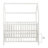 ROBA lastevoodi muutmislauaga-maja, White, 60x120 cm, 203120WEFS-1 