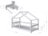 BENLEMI lastevoodi-maja LUCKY, 80x160 cm., Light grey, 7893/80X160-SVS 