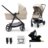 KINDERKRAFT universaalne jalutuskäru NEWLY 4in1 MINK PRO, sand beige, KSNEWL00BEG400I 