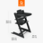 STOKKE söögitool koos turvakaare ja kandikuga TRIPP TRAPP, black, 685400 