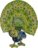 MAKEBUG 3D paberist pusle green peafowl, MB-D-0016 