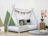 BENLEMI tipii-kujuline lastevoodi NAKANA, 120x180 cm., Light grey, DO-0002/120X180-SVS 
