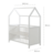ROBA lastevoodi muutmislauaga-maja, White, 60x120 cm, 203120WEFS-1 