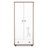 KLUPŚ kahe uksega kapp GIRAFFE, White/Walnut 