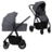 LIONELO universaalne käru AMBER PLUS 2in1, Grey graphite, LO-AMBER PLUS 