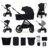 KINDERKRAFT universaalne käru 2IN1 NEA 2.0, midnight black, KSNEA002BLK2000 