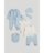 MOTHERCARE 8 daļu mazuļa komplekts, AV43501 68 cm 